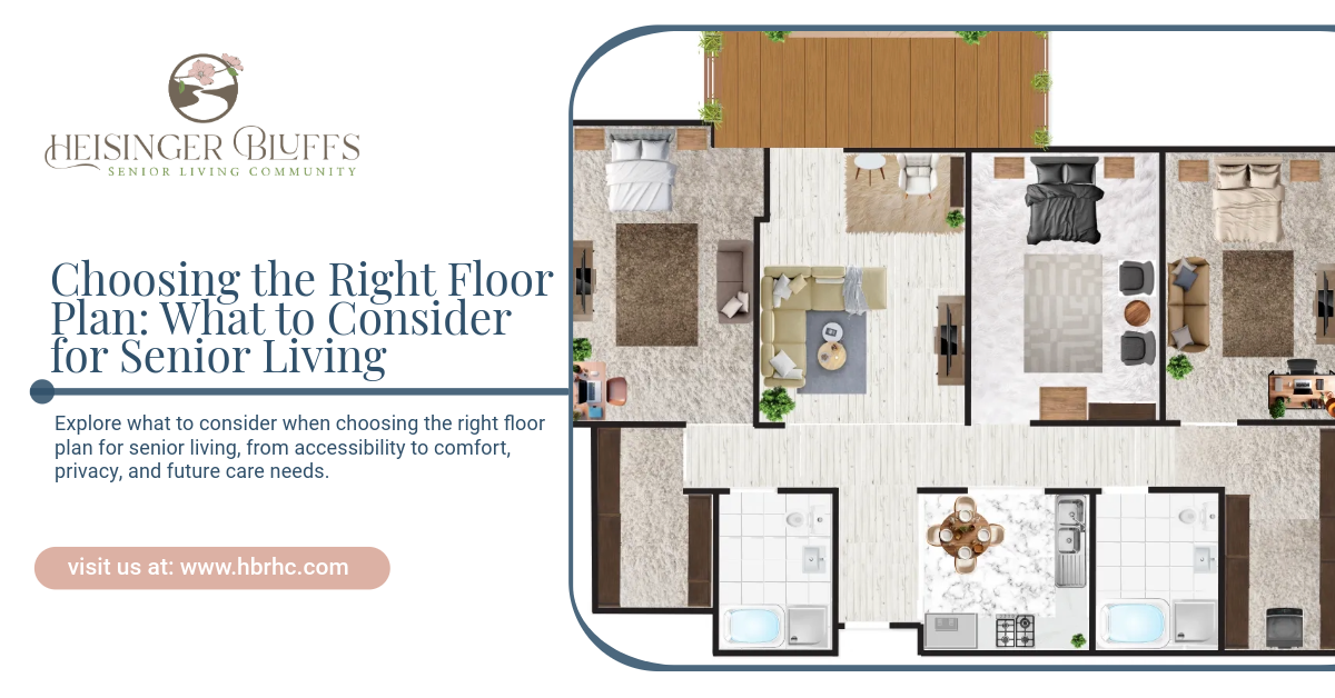One of Heisinger Bluffs' floorplans for independent living apartment home