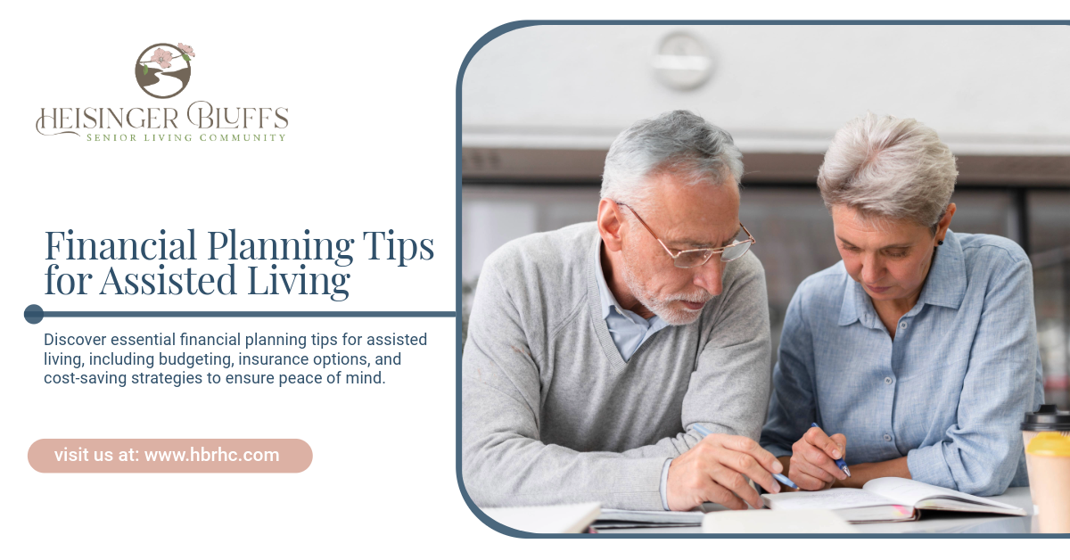 An elderly couple doing financial planning for assisted living