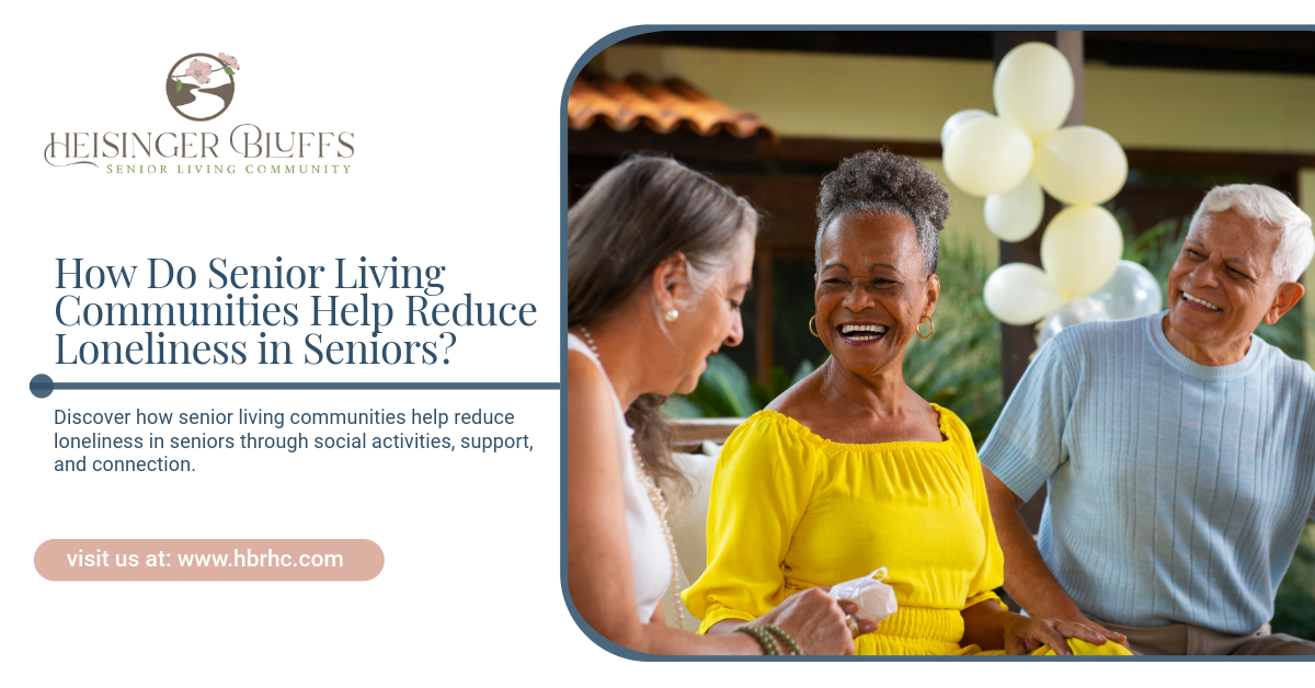 A group of senior living residents laughing together