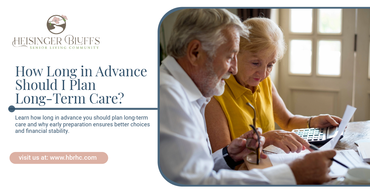 Two elderly couples are planning ahead for their long-term care