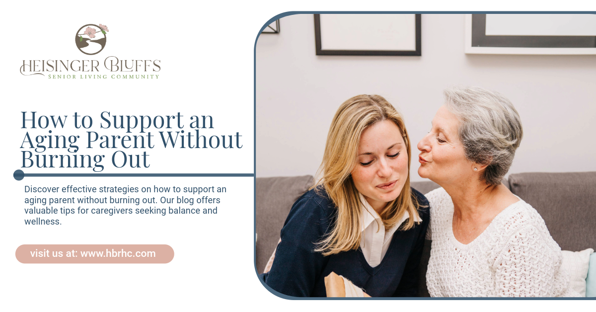 A woman is kissing her mother on the cheek.