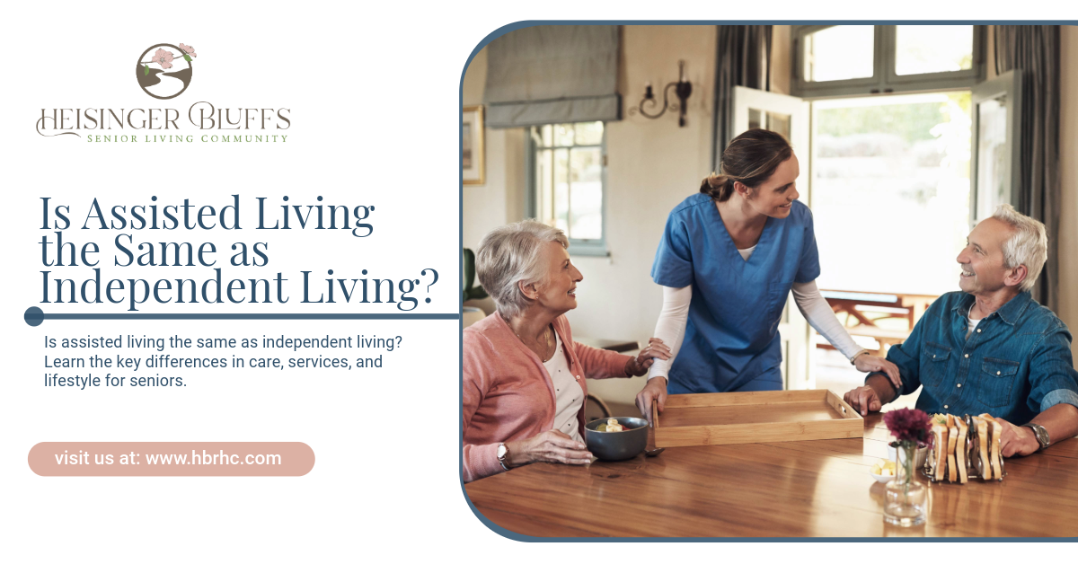 A caregiver is talking to two elderly people