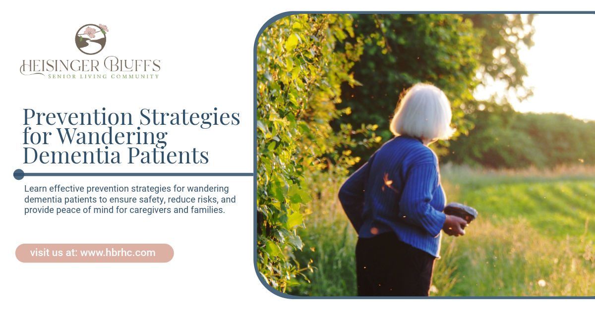 A senior with dementia wandering outdoors