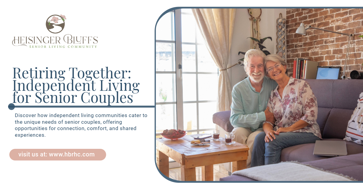 An elderly couple sitting together on a couch