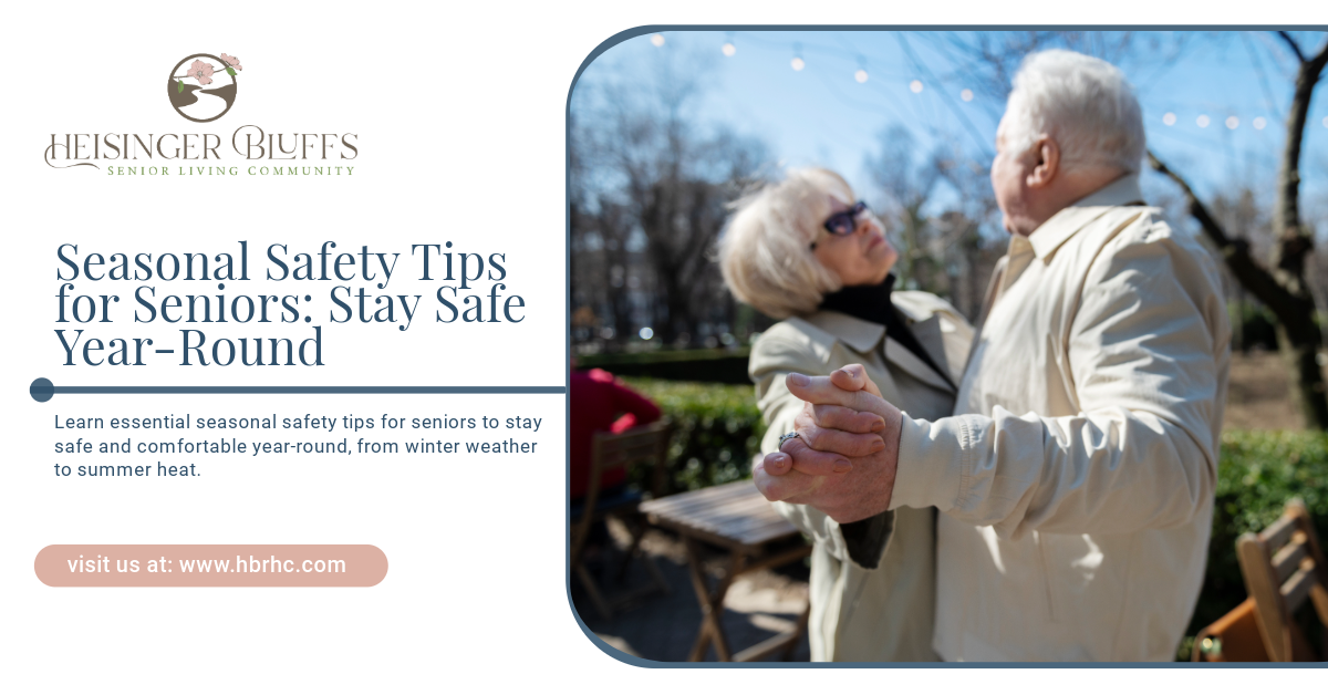 An elderly couple dancing together on a sunny day