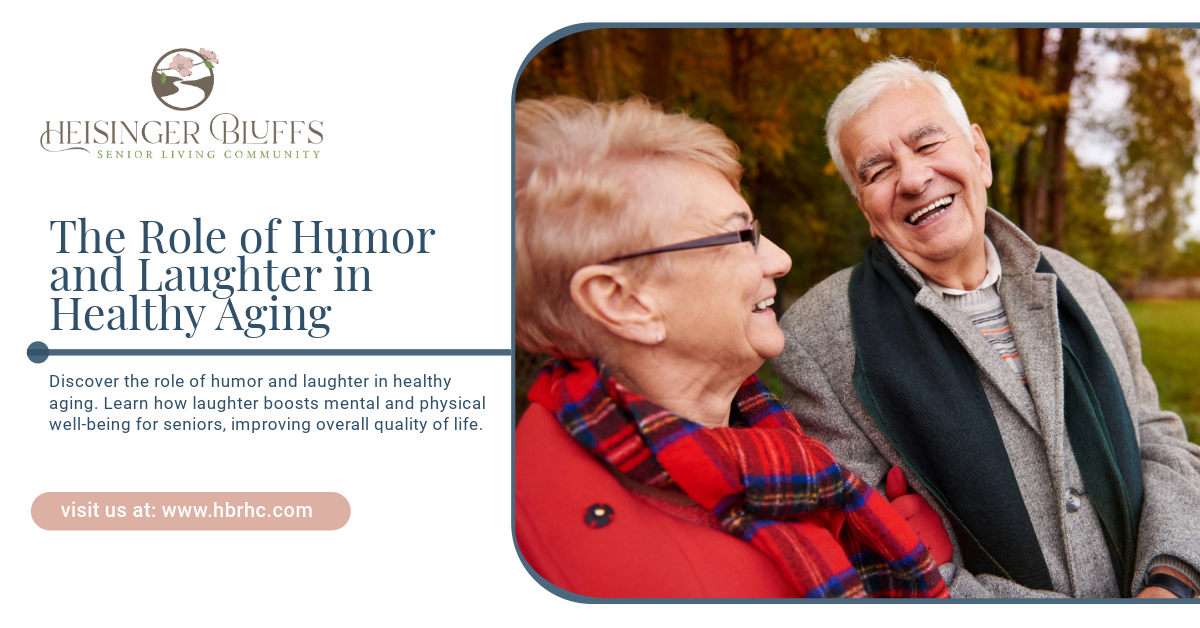 Two elders are laughing together in a park.