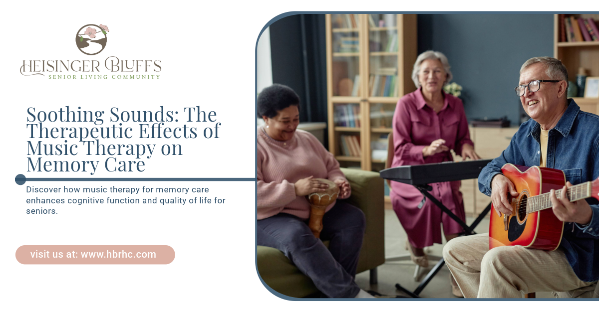 A group of elderly people are sitting in a living room playing musical instruments.