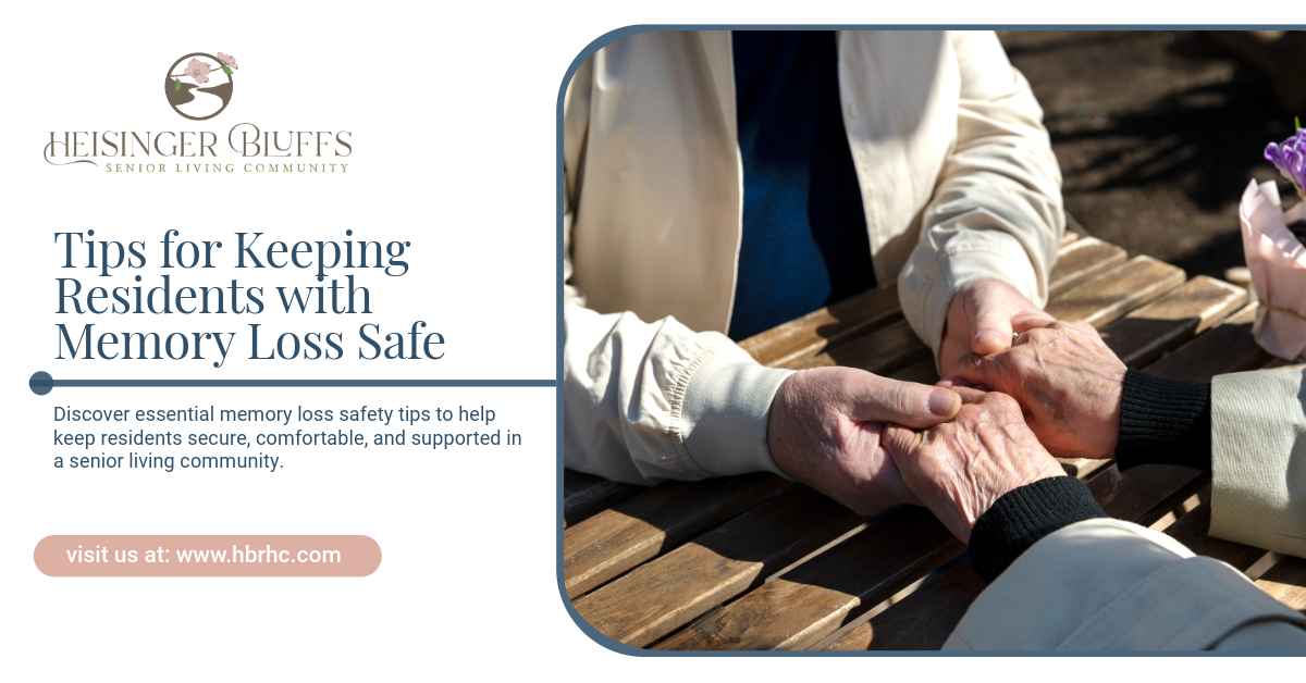 Two elderly people holding hands
