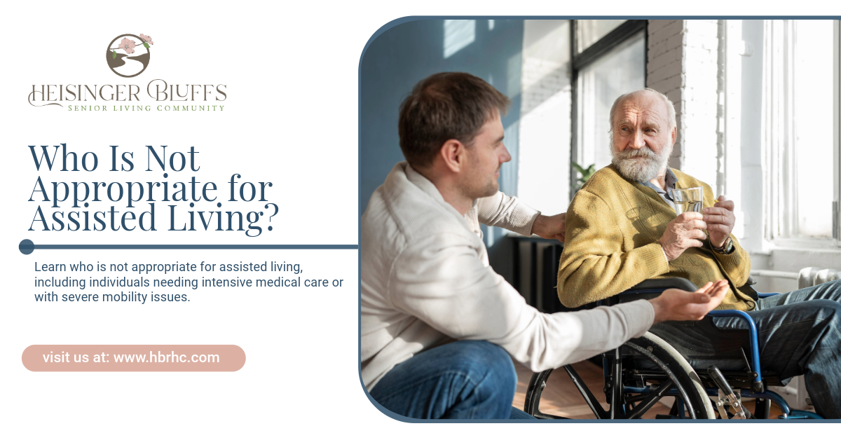 A man is talking to an elderly man in assisted living