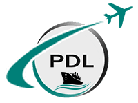 p d logistics business logo