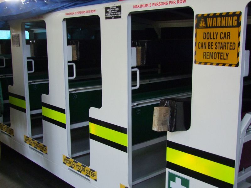 A warning sign that says dolly car can be started remotely - Engineering Tooling In Thornton, NSW