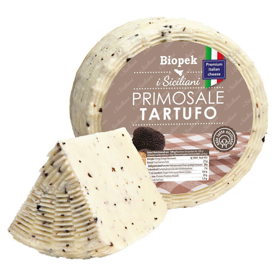 Sicilian Pecorino 250 gr Black Truffle