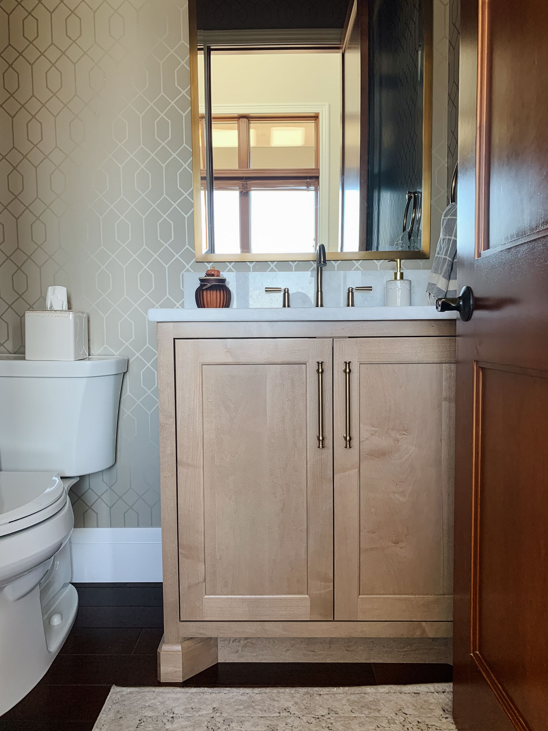 A small cabinet under the sink.