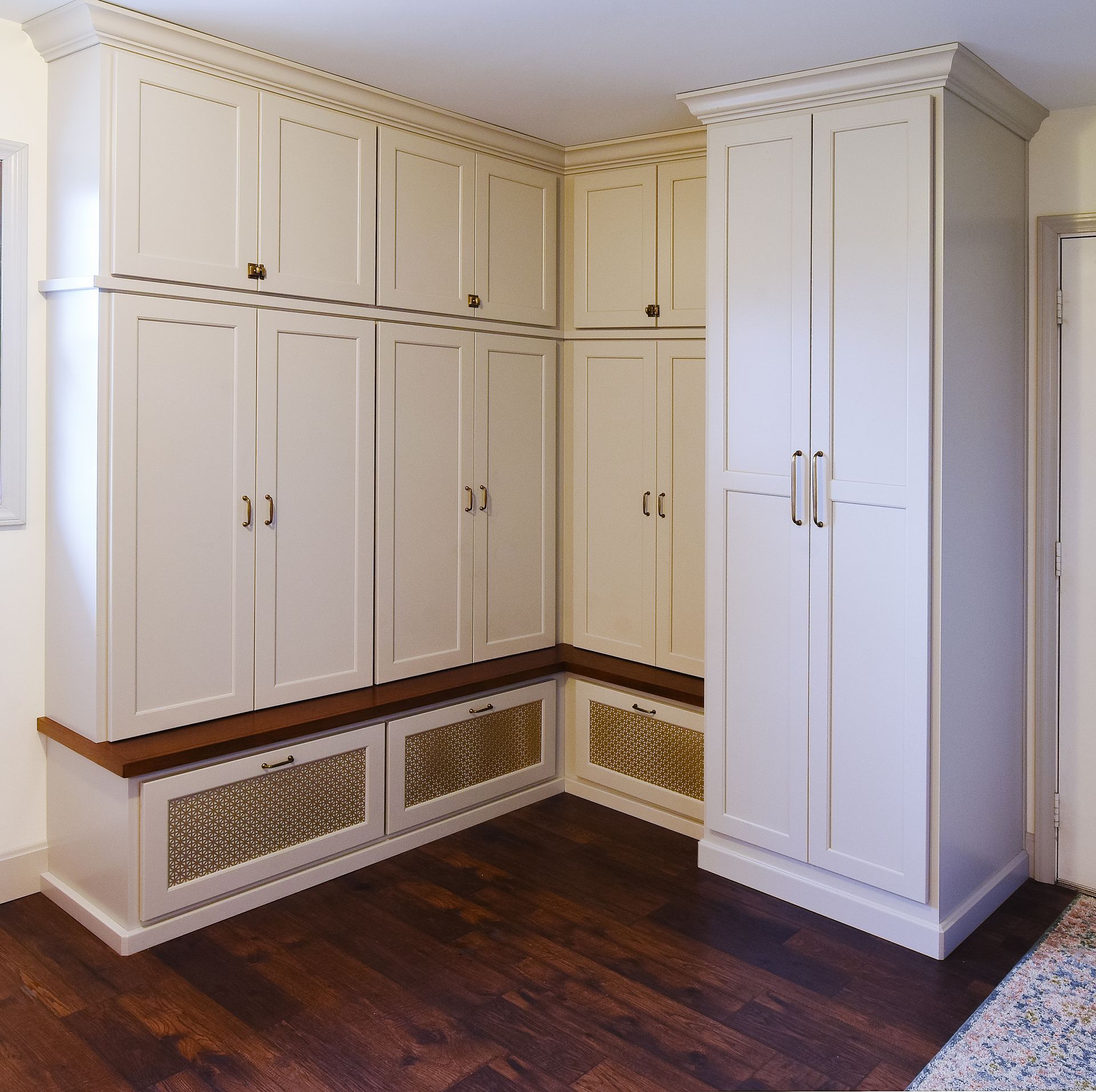 Dressers for clothes.