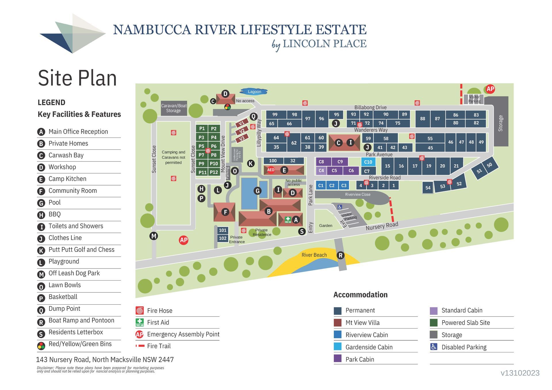 Nambucca River Village Park Map