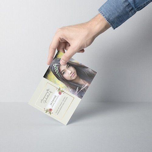 Hand holding a greeting card