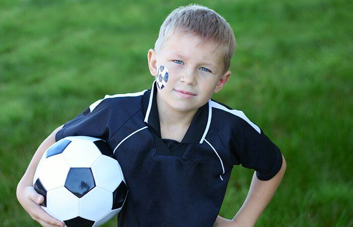 Boy with a soccer ball