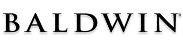 A baldwin logo on a white background