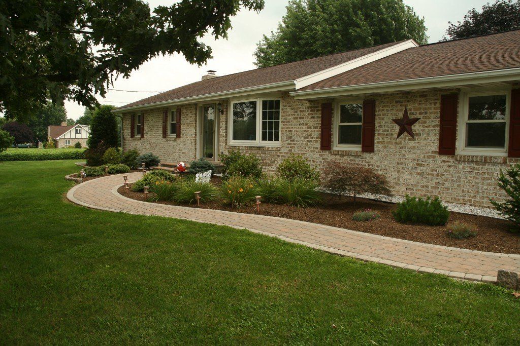 grass in front of house — landscape plantings in Newville, PA