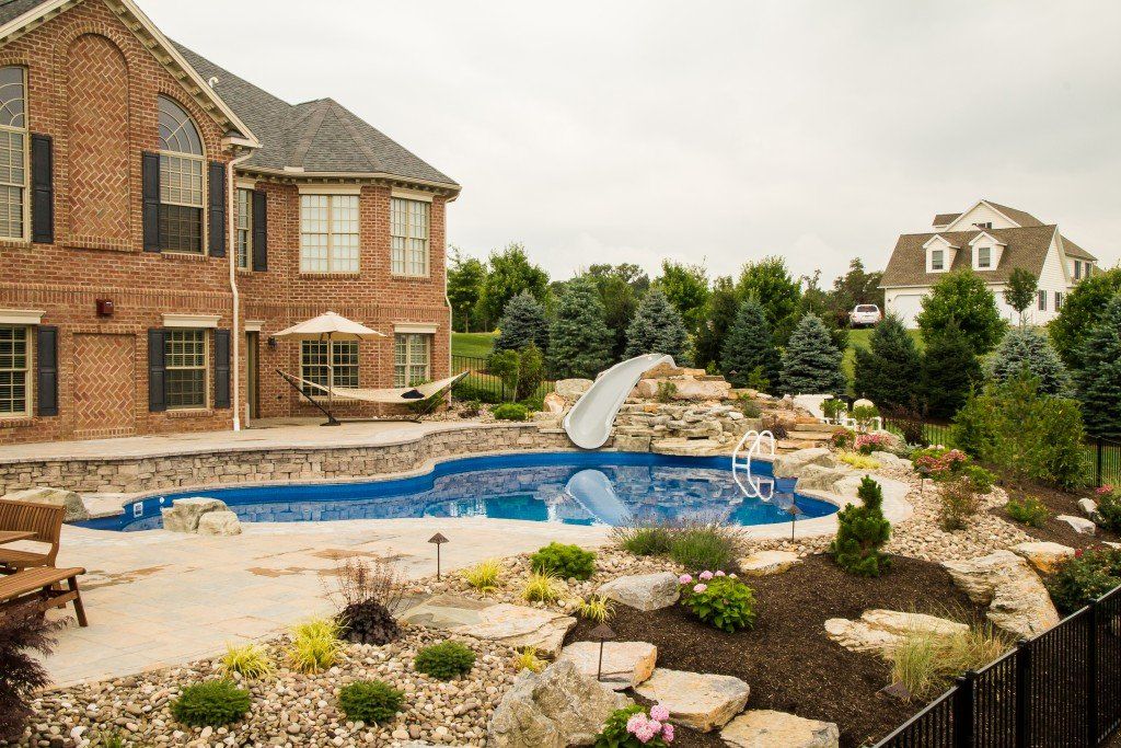 Pool — landscape plantings in Newville, PA