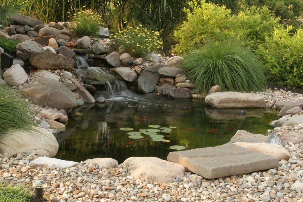 Custom water feature with green plants — custom water feature in Newville, PA