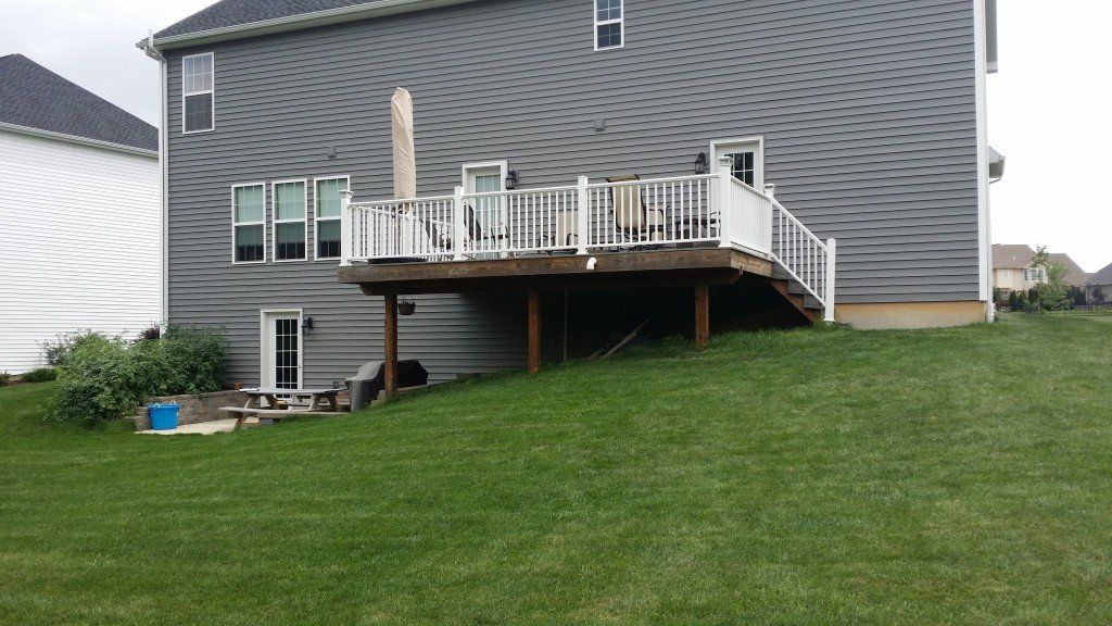 White porch in front view — custom porch in Newville, PA