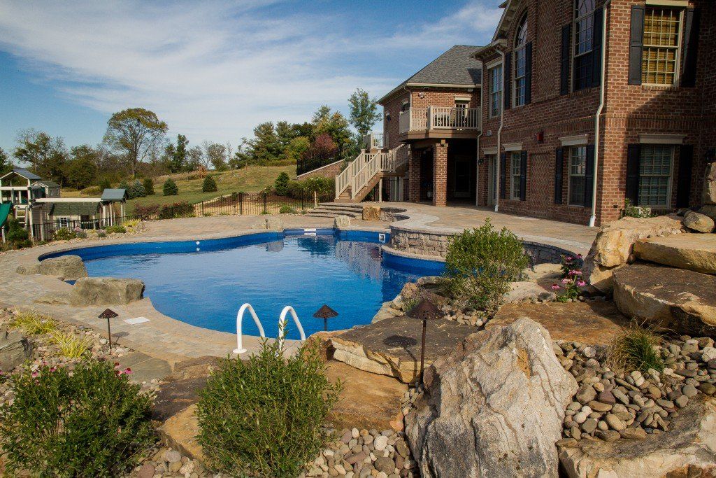 Pool with plant on side — swimming pool in Newville, PA