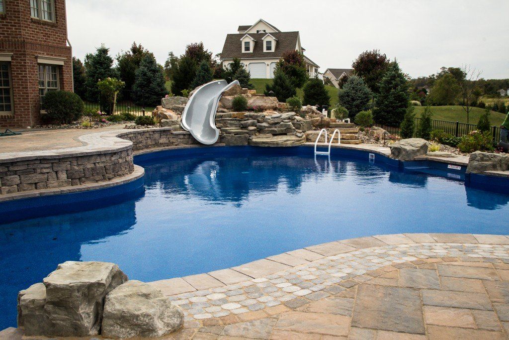Pool with slide — swimming pool in Newville, PA