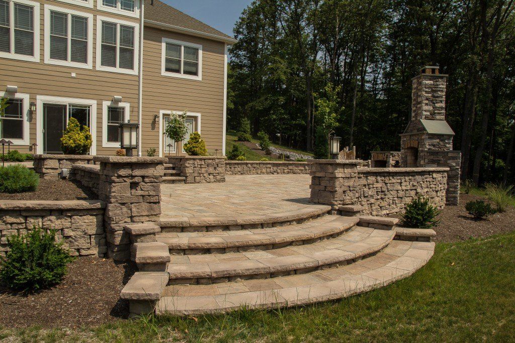 Custom patio stair — custom walkways in Newville, PA