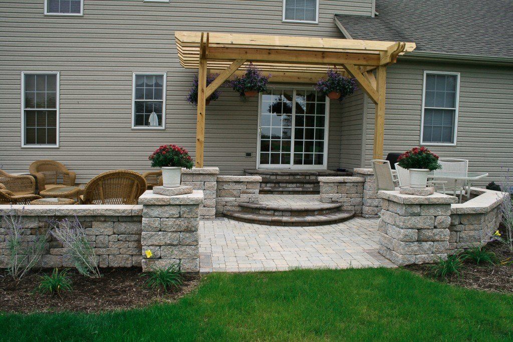 Colored gray patio — custom walkways in Newville, PA