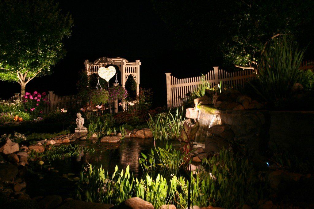 Water feature lighting — outdoor lighting design and installation in Newville, PA