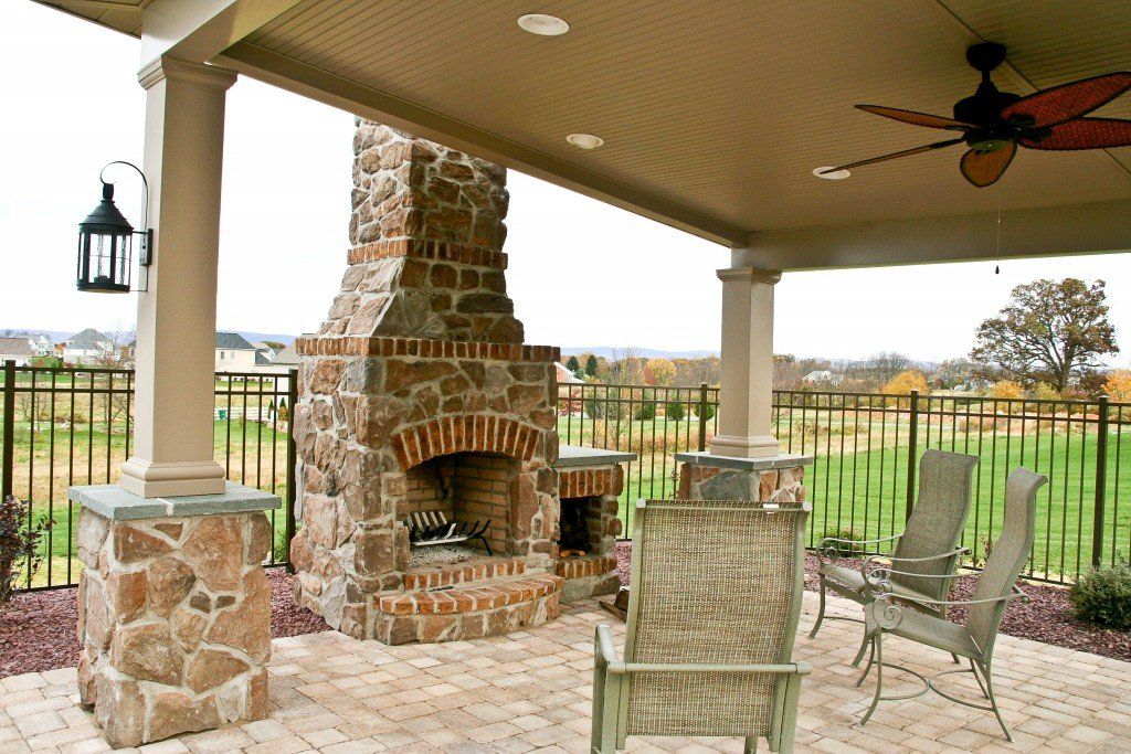 fireplace at the yard — custom outdoor fireplace in Newville, PA