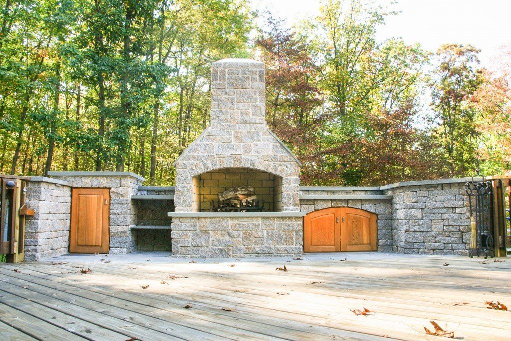 Brick fireplace — custom outdoor fireplace in Newville, PA