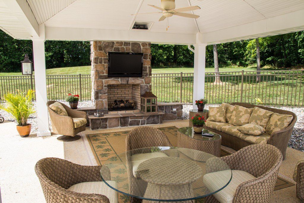 Modern fireplace — custom outdoor fireplace in Newville, PA