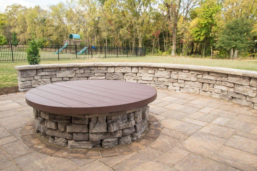 Wood table — custom outdoor fireplace in Newville, PA