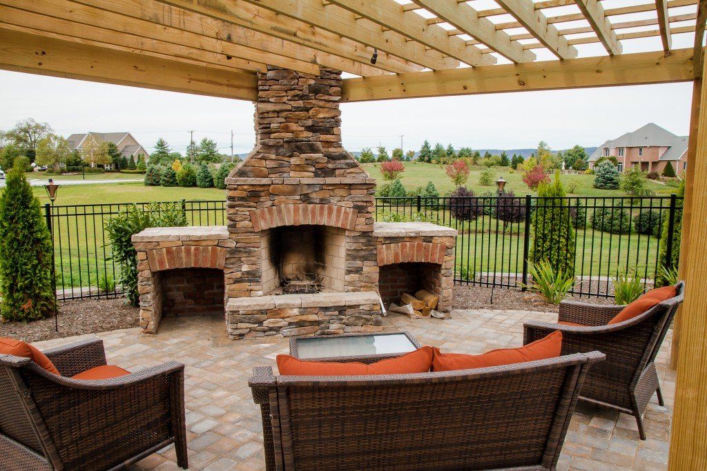 Fireplace over gazebo — custom outdoor fireplace in Newville, PA