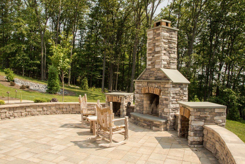Fireplace on the yard — custom outdoor fireplace in Newville, PA