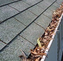 Roof Gutter With Dried Leaves — Baton Rouge, LA — Pioneer Gutters