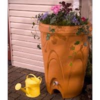 Planter Polyethylene Rain Barrel — Baton Rouge, LA — Pioneer Gutters
