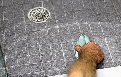 Gray Tile Shower Floor — Tiles Rockhampton in North Rockhampton, QLD