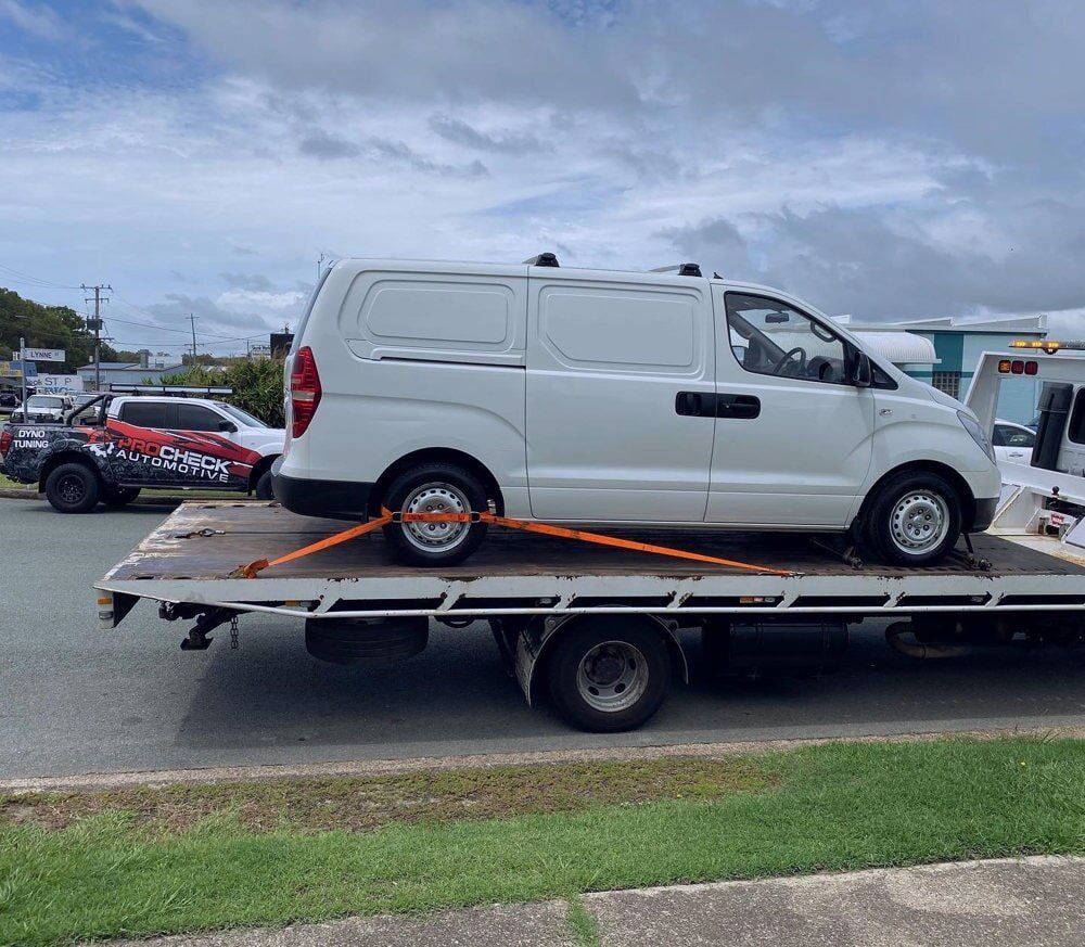 Van on Tow Truck — Towing and Transport in Sunshine Coast, QLD