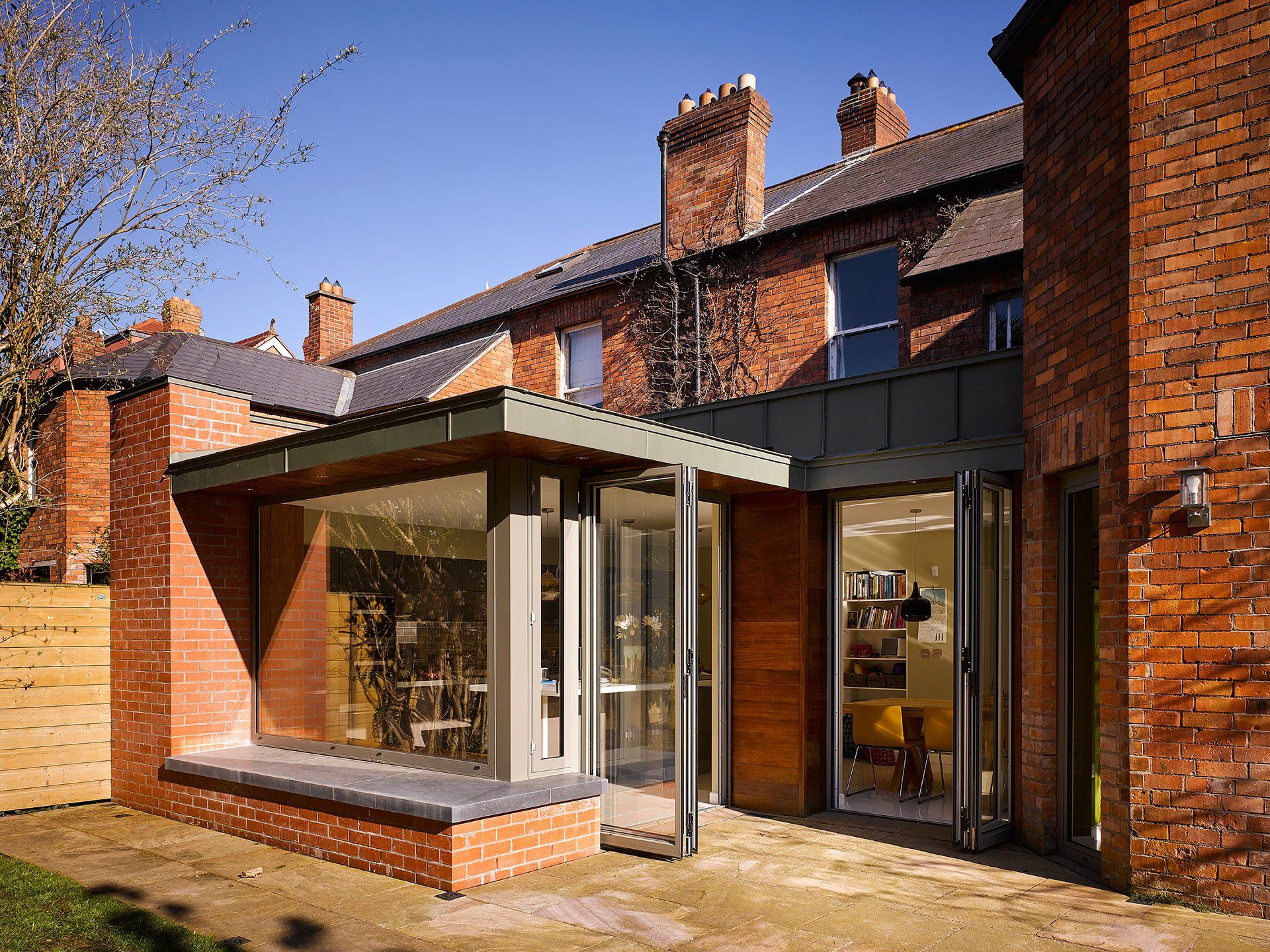Contemporary extension and renovation works for a two-storey Edwardian redbrick house in Dublin 6