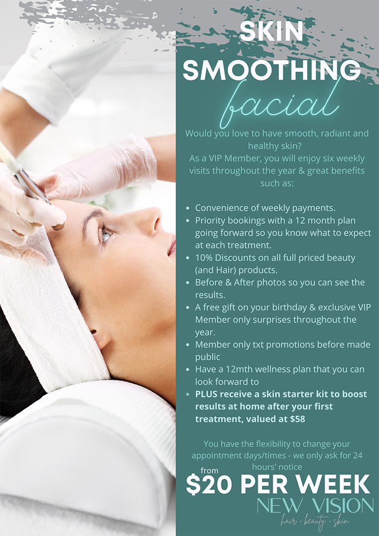 A woman is getting a skin smoothing facial at a beauty salon.