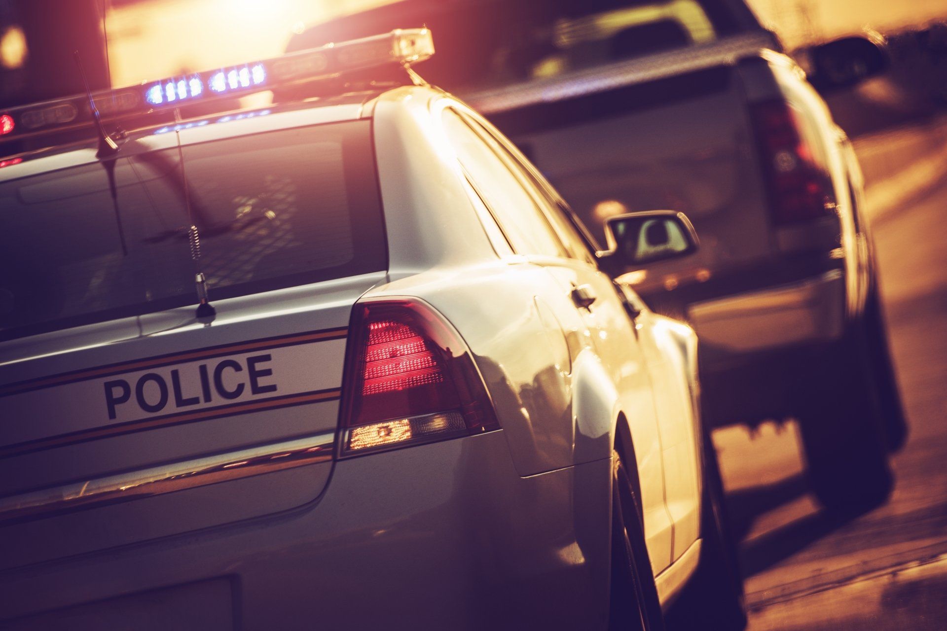 State Police Traffic Stop on a Highway