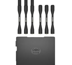 Black OODO HUB with six black probes labeled with wavelengths: 1064nm, 980nm, 810nm, 650nm, 620nm, and 635nm.