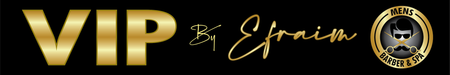 A black background with gold letters that say vip