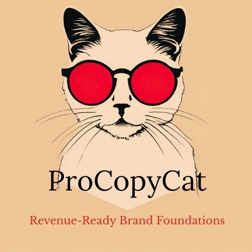 A logo for procopycat full funnel creation