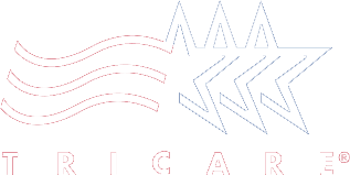 A logo for a company called tricare with a star and waves.