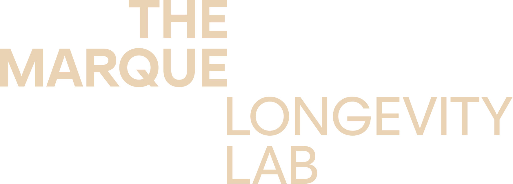 The Marque Longevity Lab logo in tan letters.
