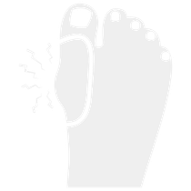 A drawing of a foot with a sore toe.